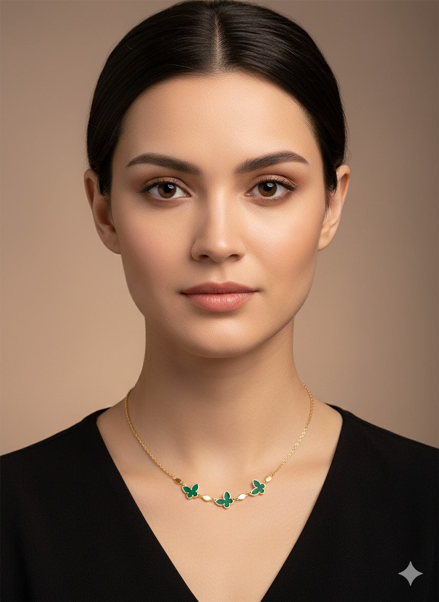 Colar Borboleta Verde