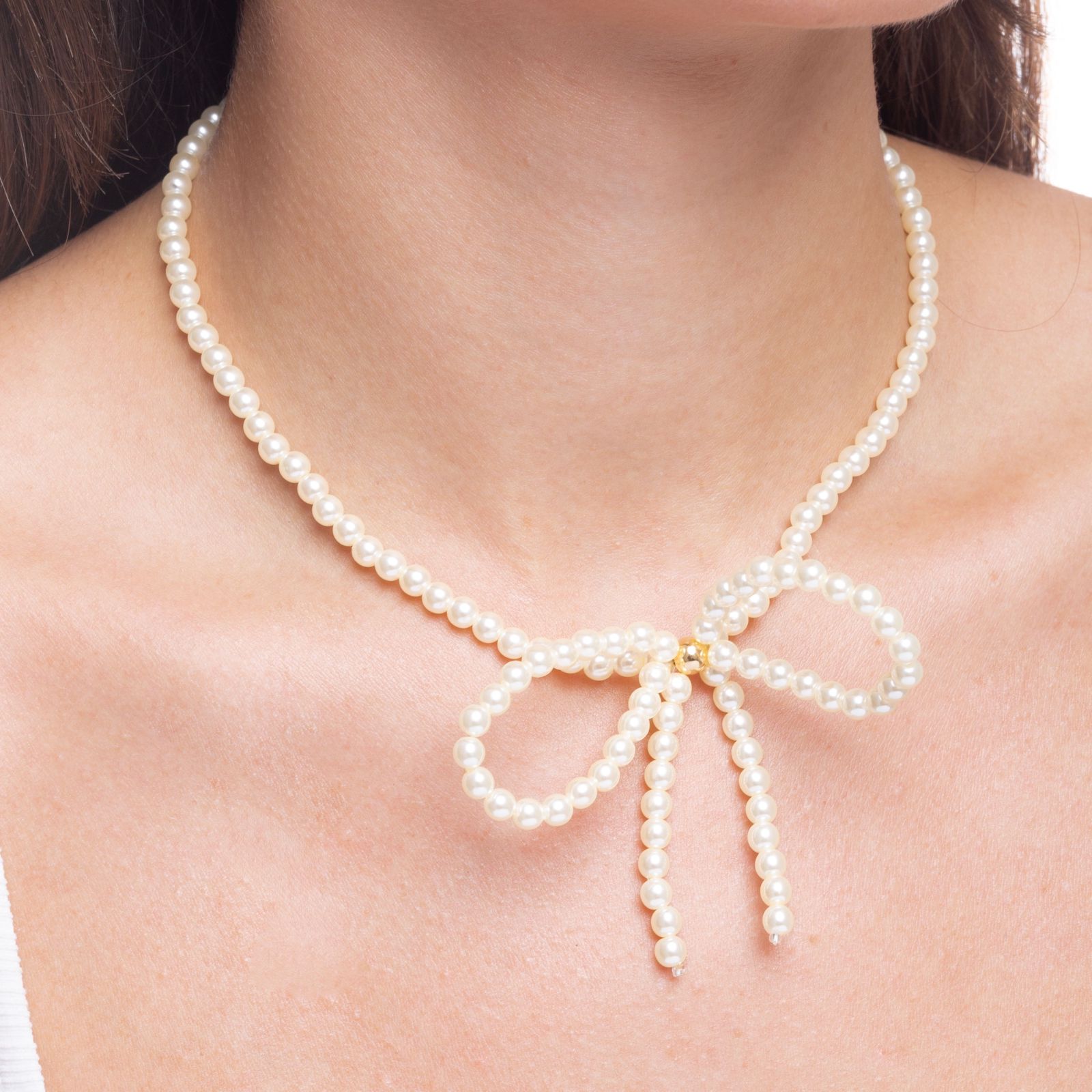 Colar Laço Pérolas