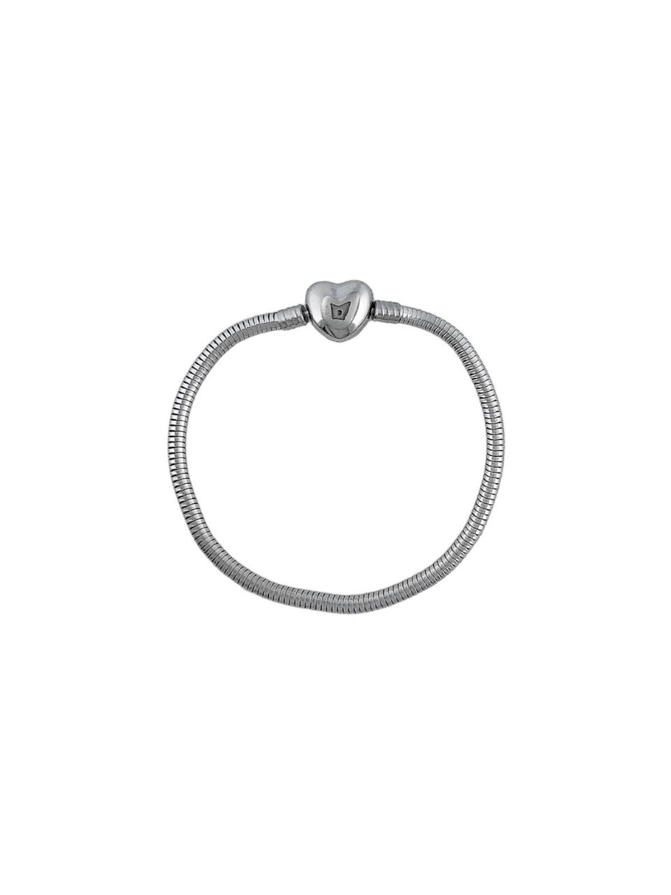 Pulseira Berloque fecho coração 16cm