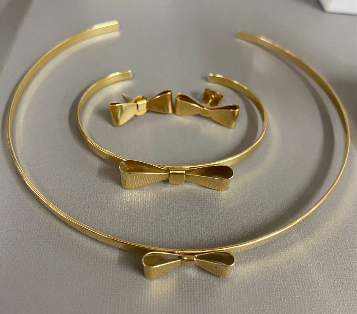 Conjunto Lacinho (choker + brincos)