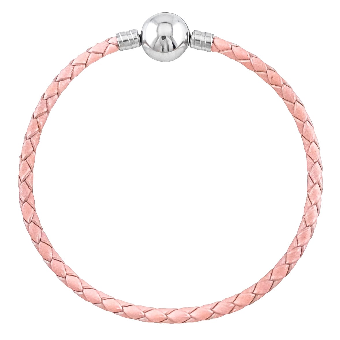 Pulseira Berloque Courino Rosa 20cm