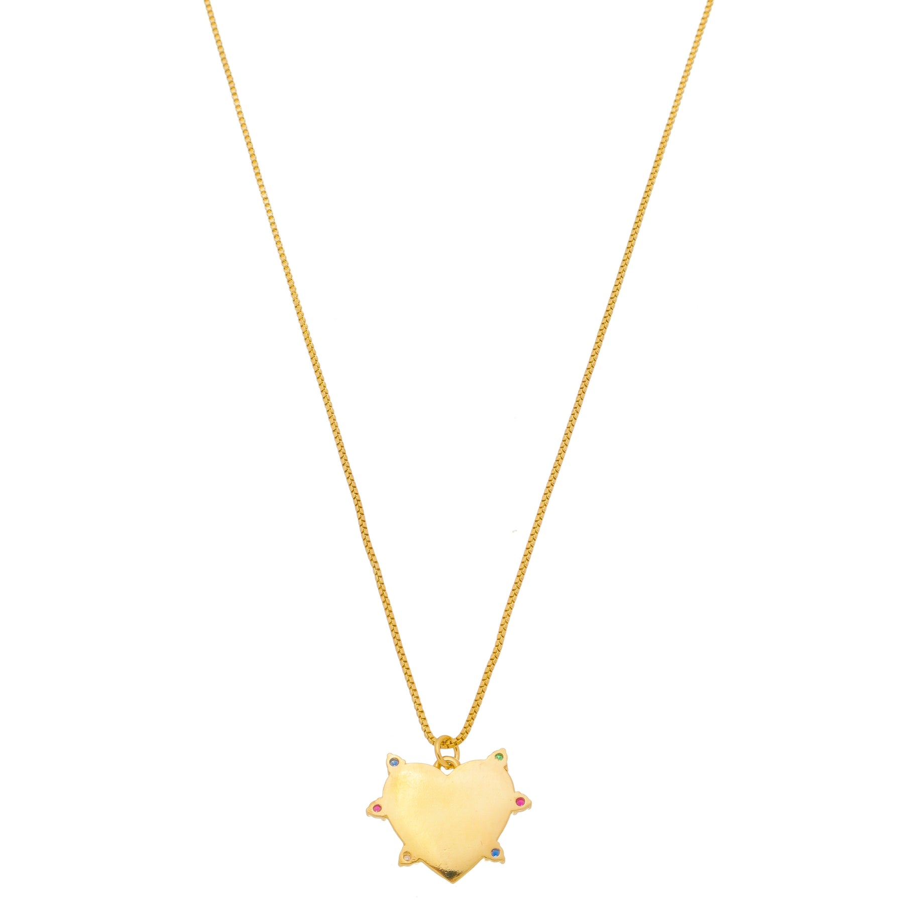 Colar Coração Olho Grego