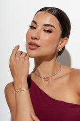 Pulseira Coração Entrelaçado