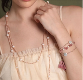 Colar Boho Rodocrosita