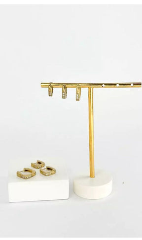 Trio Argolas Quadradas