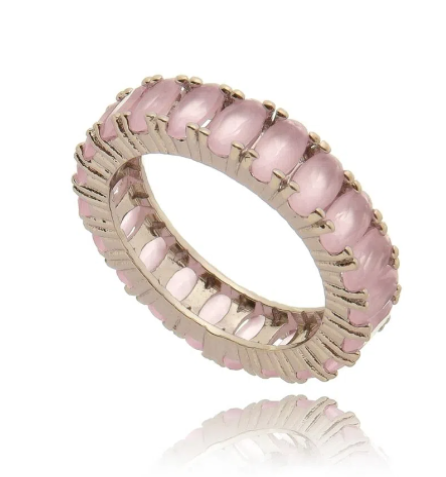 Anel Quartzo Rosa