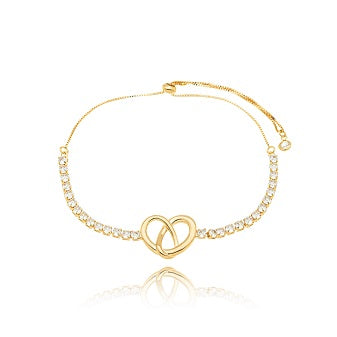 Pulseira Coração Entrelaçado