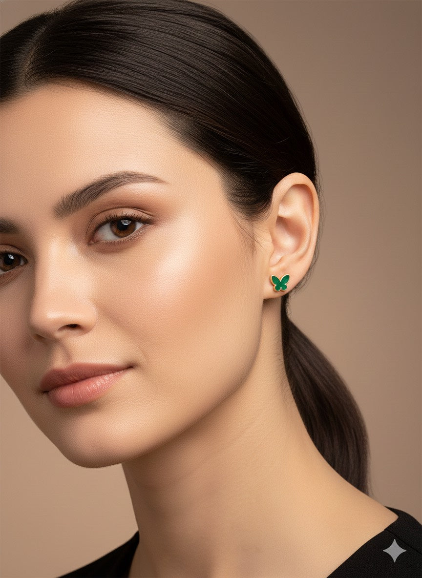 Brinco Borboleta Verde